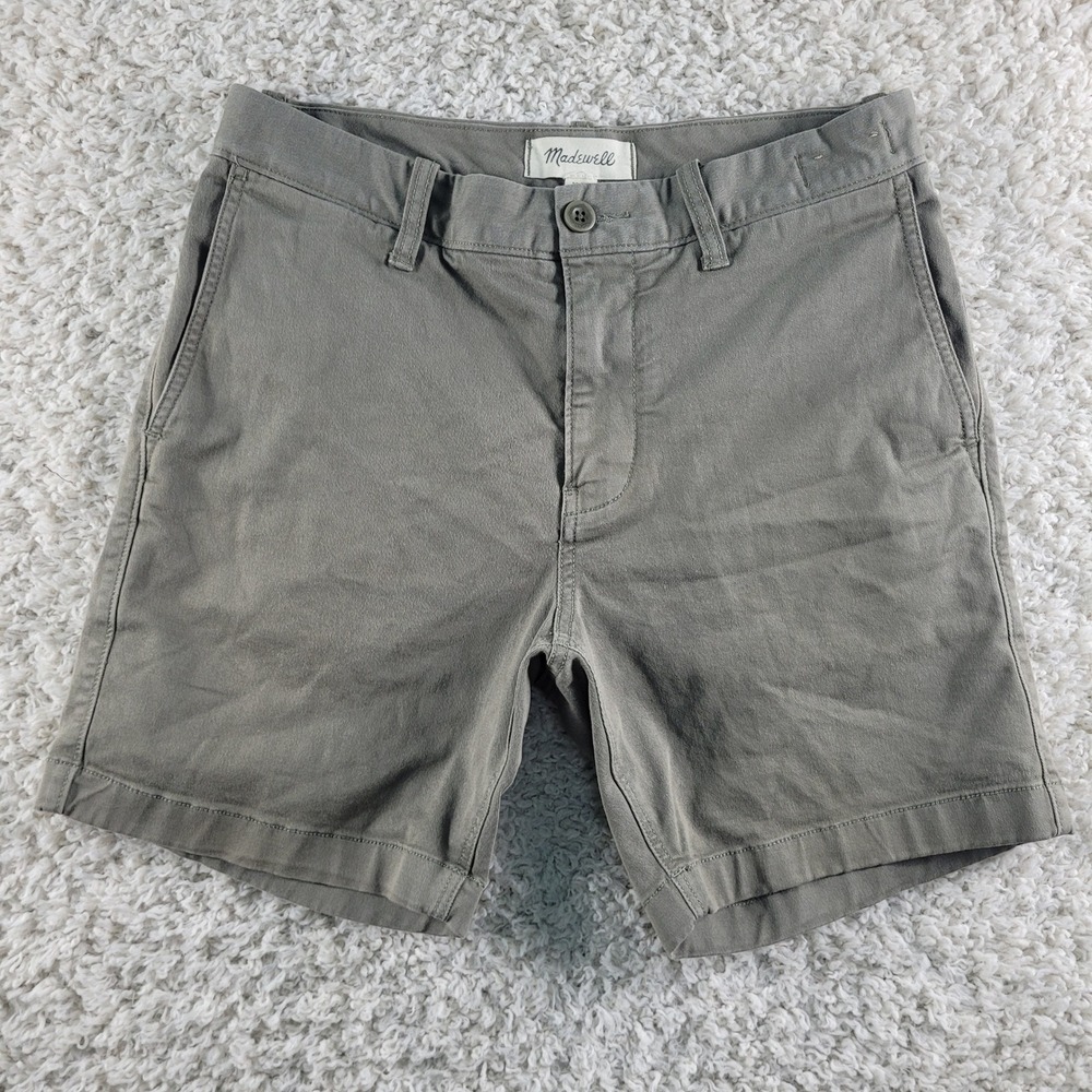 Madewell Chino Shorts Mens Size 30 Green Excellent Coolmax All Season ND606